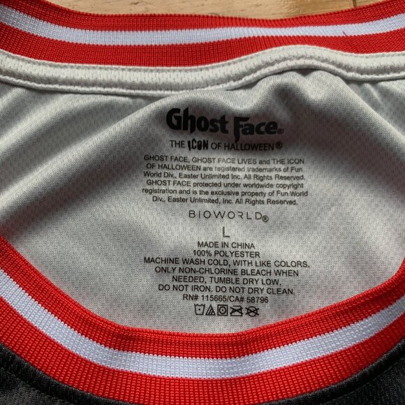 Ghost Face Horror Club Jersey – Size Large - Picture 5 of 8